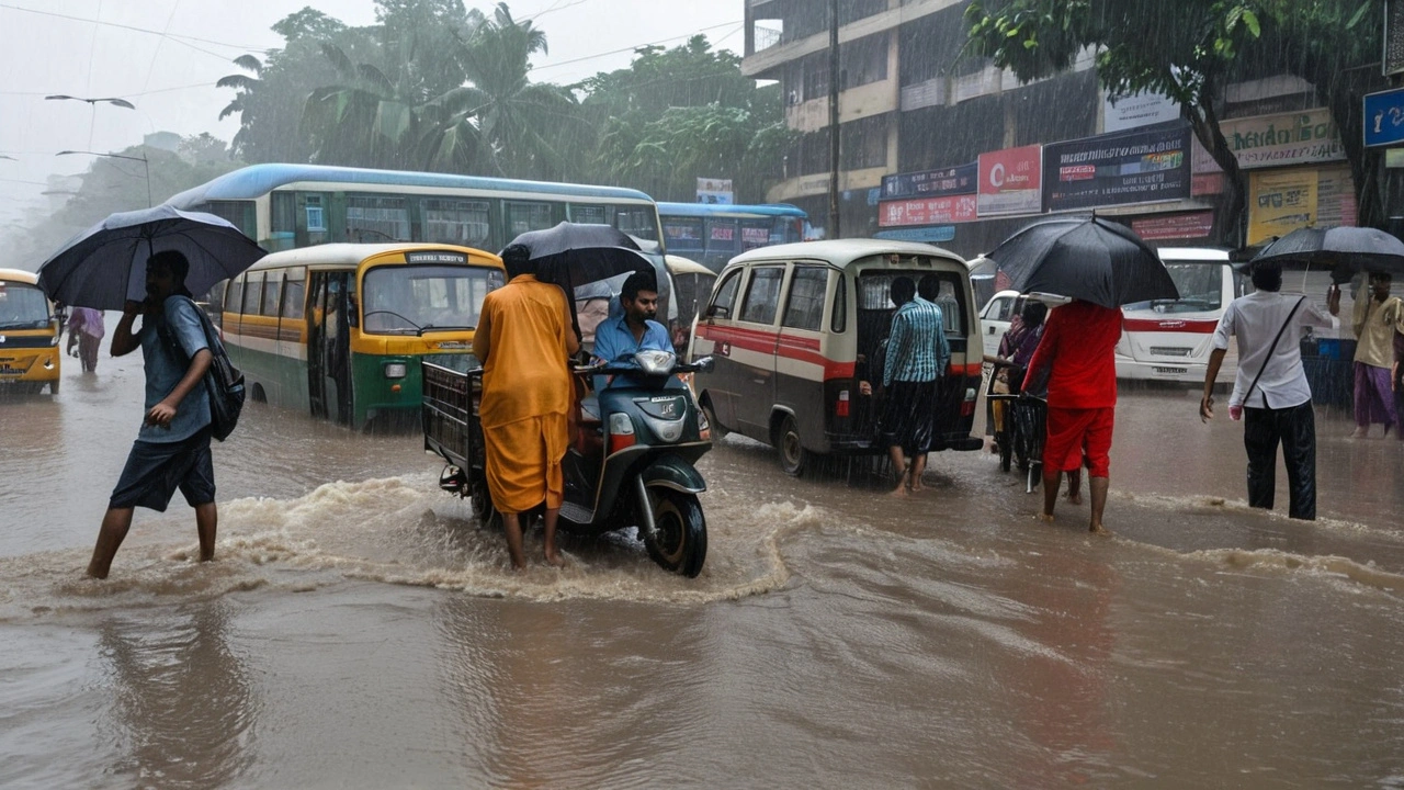 मुंबई में 100 मिमी बारिश ने मचाई तबाही: लोकल ट्रेन सेवाएं प्रभावित, हवाई उड़ानें मोड़ी गईं